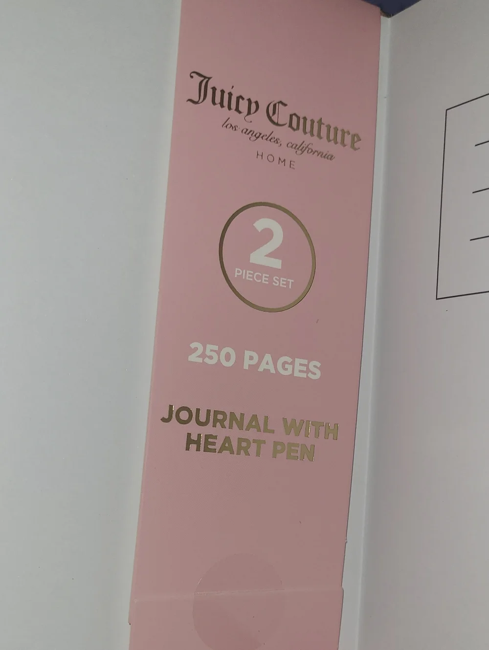Juicy Couture Pink Notebook with Gold Heart Pen